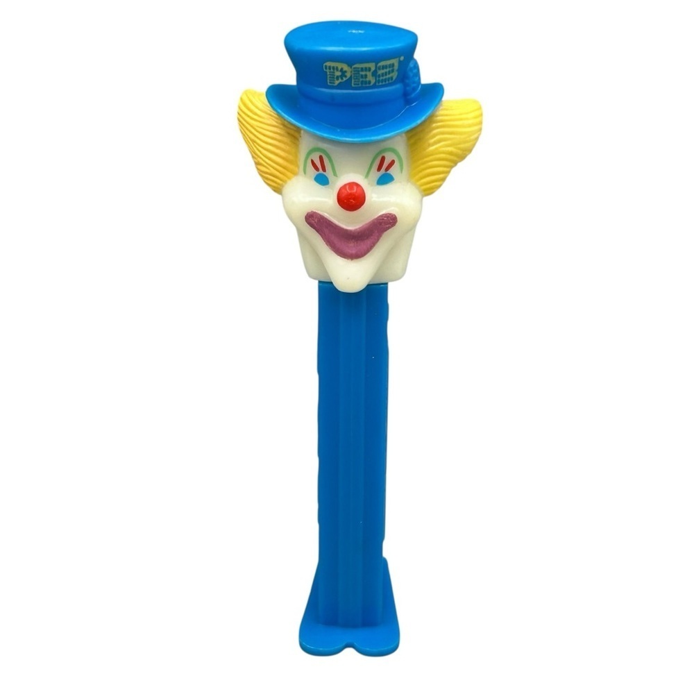 1970s Vintage PEZ Clown Dispenser Blue Stem Collectible